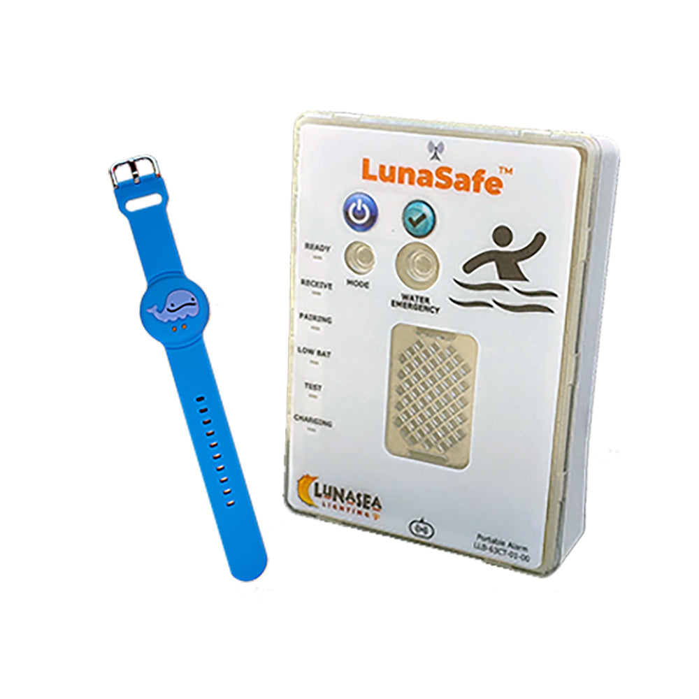 Lunasea Water Activated RF Transmitter w/Rechargeable Alarm Receiver - Blue [LLB-64BL-02-K2]
