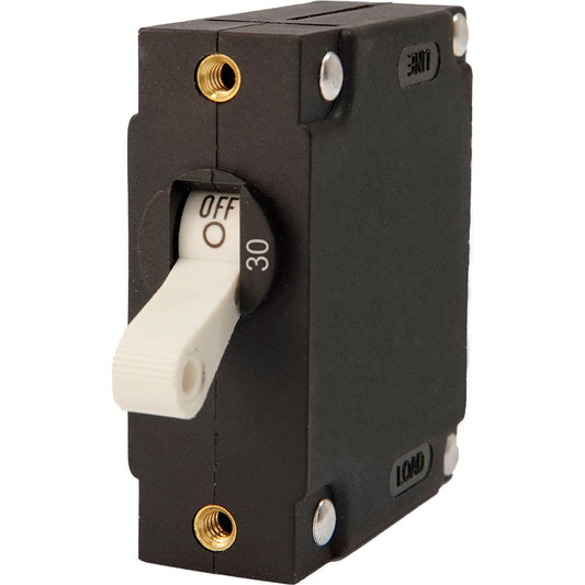 Egis A Series White Toggle Panel Mount Circuit Breaker - Single Pole 30A [3201-30]