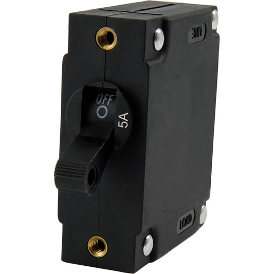 Egis A Series Black Toggle Panel Mount Circuit Breaker - Single Pole 5A [3211-05]